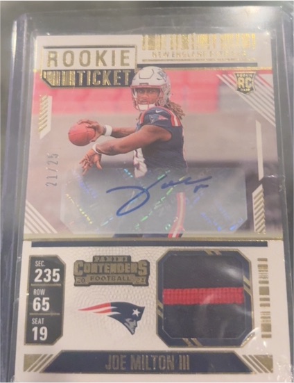 2024 Panini Contenders Rookie Ticket #RTS-JMN Joe Milton III — front