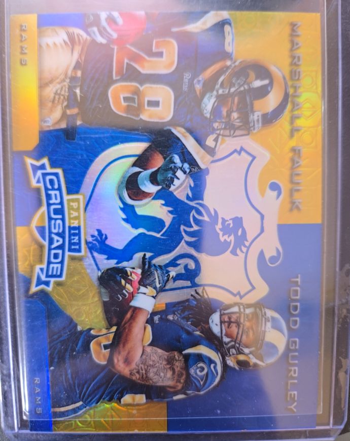 2015 Panini Rookies & Stars Crusade Combos #CC4 Marshall Faulk Todd Gurley — front
