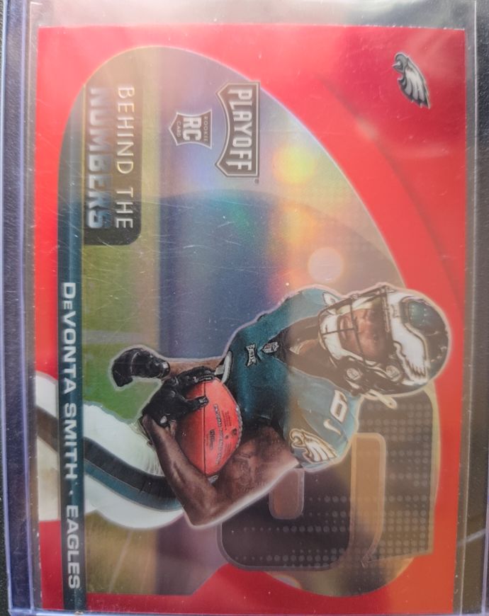 2021 Panini Playoff #BTN-DSM Devonta Smith Behind the Numbers — front
