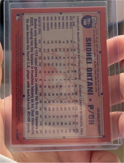2026 Topps #T91-100 Shohei Ohtani — front