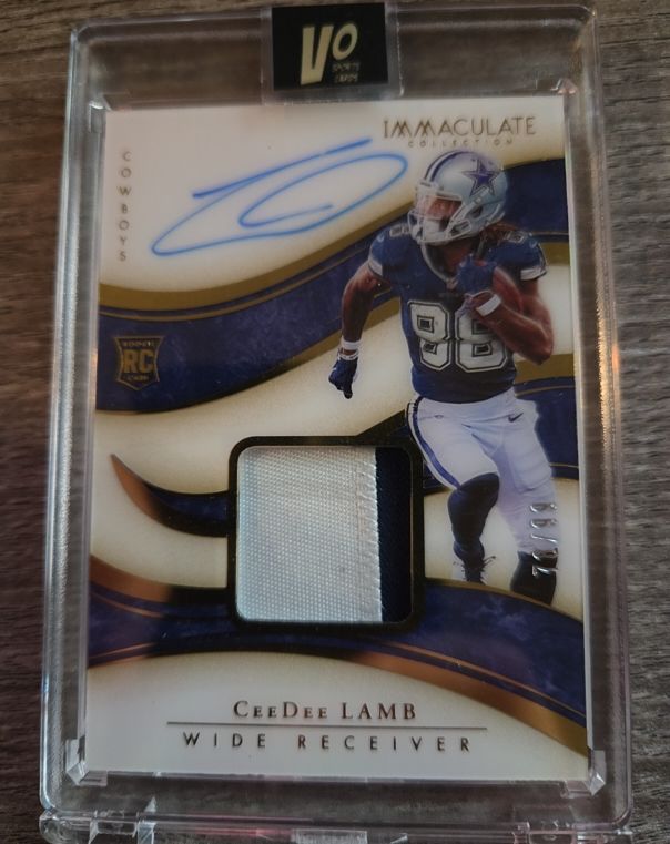 2020 Panini Immaculate #ISP14 CeeDee Lamb Rookie Patch Autograph — front