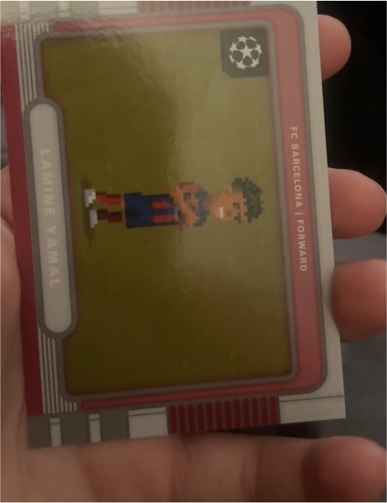 2025-26 Topps UEFA Club Competitions 8Bit Shots #8B-17 Lamine Yamal Barcelona — front