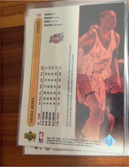1996-97 Upper Deck #283 Terence Morris — front