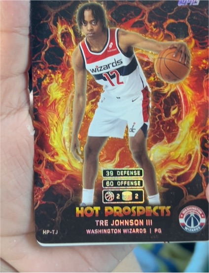 2025-26 Topps Match Attax Hot Prospects #HP-TJ Tre Johnson III — front