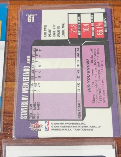 2002-03 Fleer #61 Stanislav Medvedenko — front