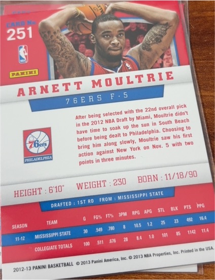 2012-13 Panini #251 Arnett Moultrie — front