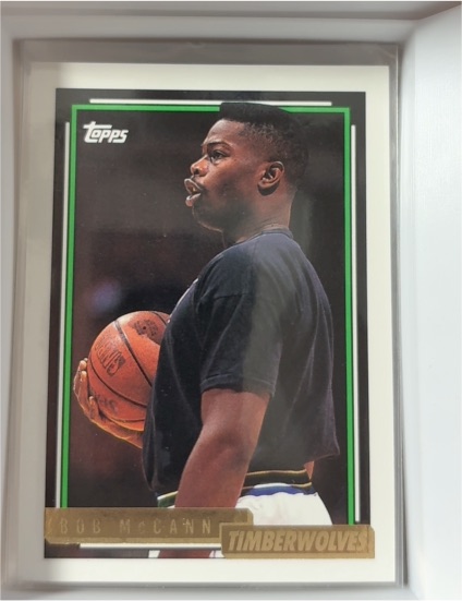 1992-93 Topps Gold #363 Bob McCann Minnesota Timberwolves Basketball Card — front