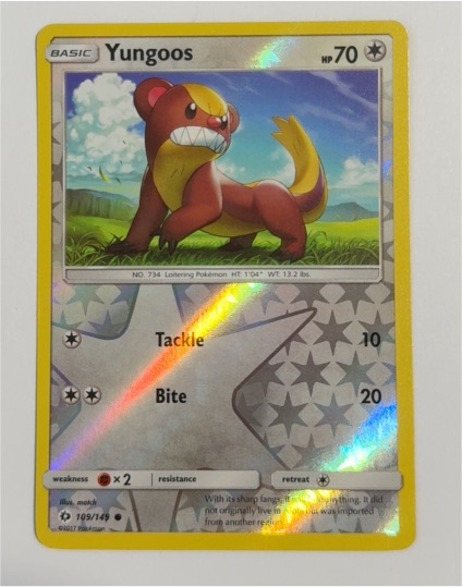 2017 Pokémon Sun & Moon #109 Yungoos — front