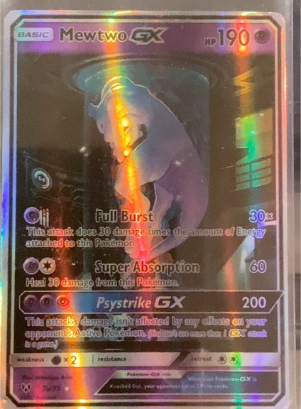 2017 Pokémon Shining Legends #78 Mewtwo GX — front