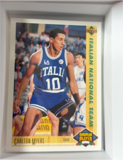 1991 Upper Deck Italian National Team #10 Carlton Myers — front