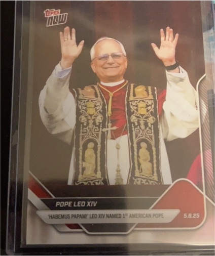 2025 Topps Now #POPE-1 Pope Leo XIV — front