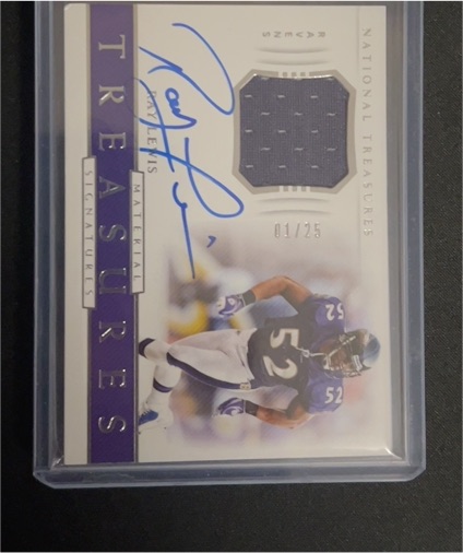 2018 Panini National Treasures #52 Ray Lewis — front