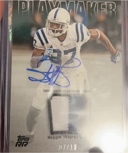 2011 Topps RR Playmaker #P-RW Reggie Wayne — front