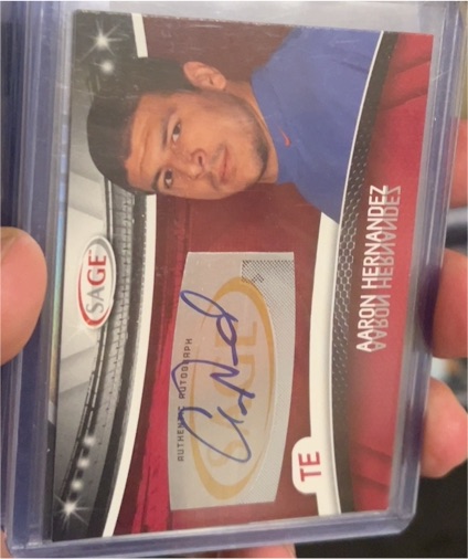 2010 Sage #25 Aaron Hernandez — front