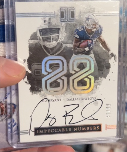 2016 Panini Impeccable Numbers #37 Dez Bryant — front