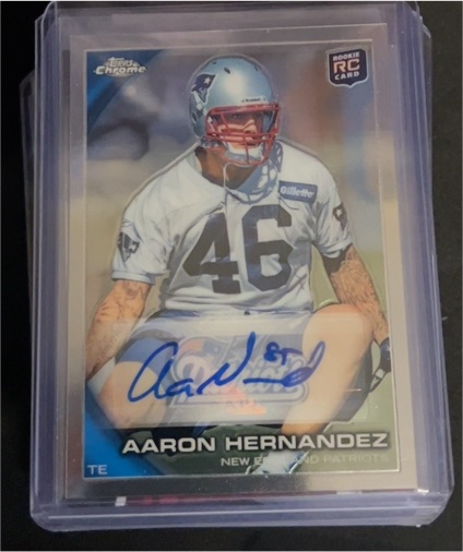 2010 Topps Chrome #C87 Aaron Hernandez Rookie Card — front