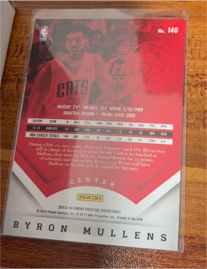 2013-14 Panini Prestige #140 Byron Mullens — front