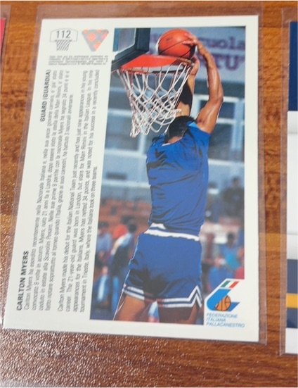 1991 Upper Deck #112 Carlton Myers — front