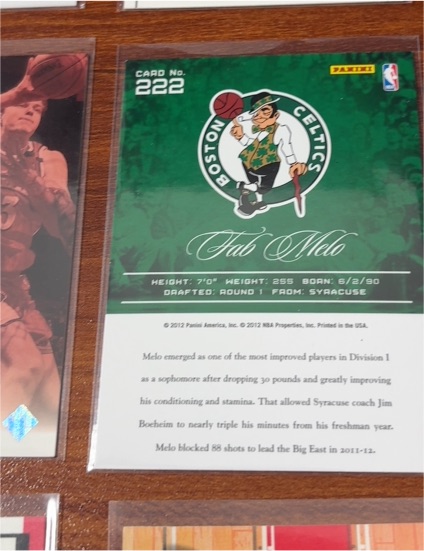 2012 Panini #222 Fab Melo — front