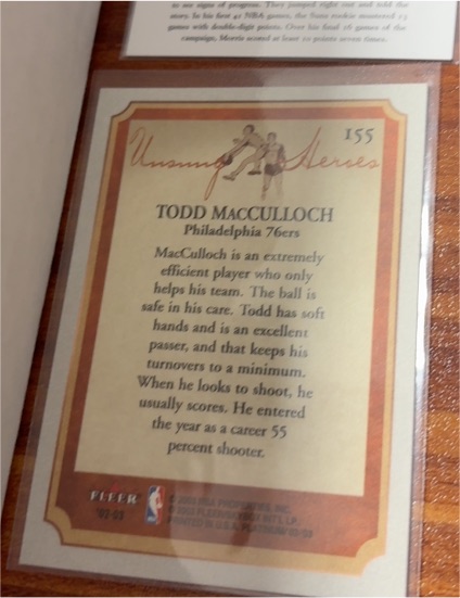 1992 Fleer #155 Todd MacCulloch — front