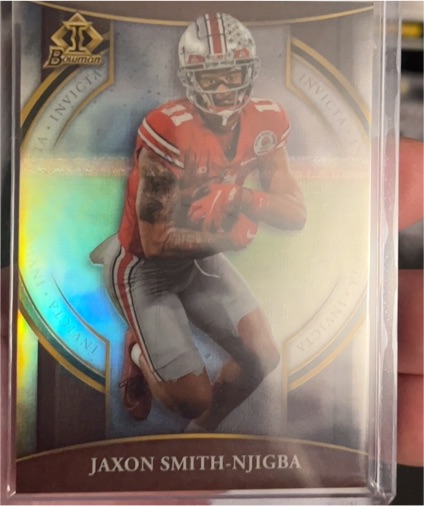2022 Bowman University Chrome #BI-11 Jaxon Smith-Njigba Invicta — front
