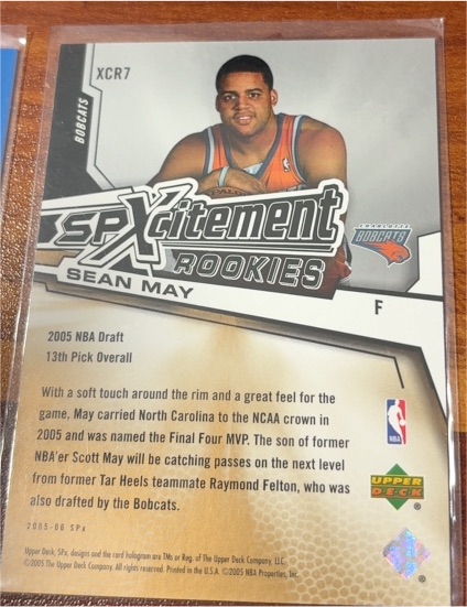 2005-06 Upper Deck SPx SPxcitement Rookies #XCR7 Sean May — front