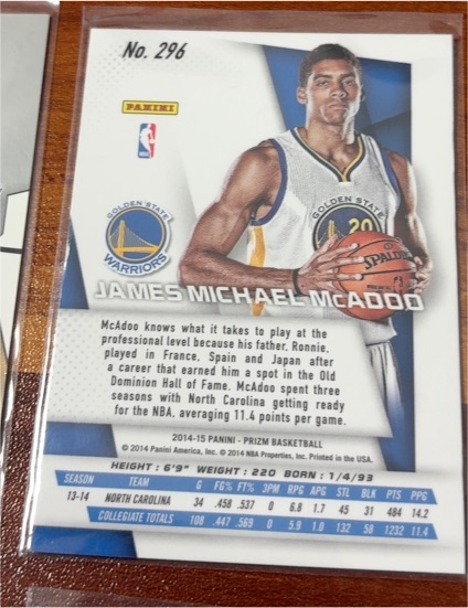 2014-15 Panini Prizm #296 James Michael McAdoo — front