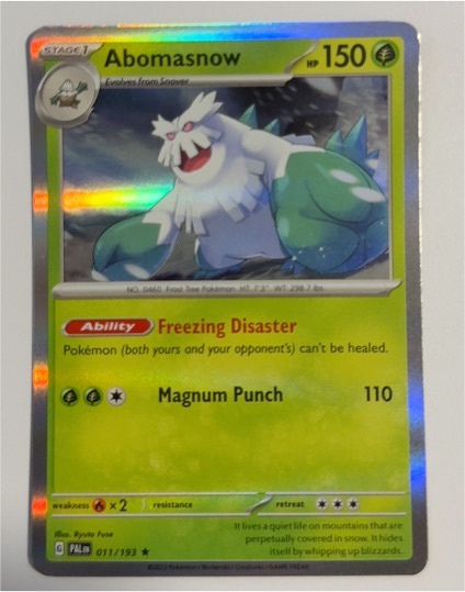2023 Pokémon Scarlet & Violet Paldea Evolved #11 Abomasnow — front