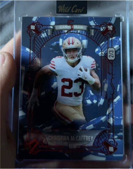 2025 Wild Card 5 Card Draw #5CDMO-CM Christian McCaffrey — front