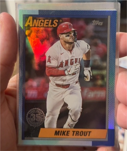2025 Topps Update #U90-38 Mike Trout 1990 35th Anniversary — front