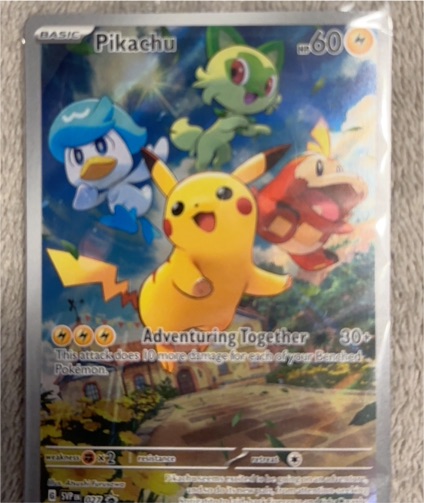 2023 Pokémon Pikachu SVP 027 Adventuring Together Full Art Holo — front
