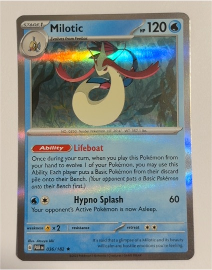 2023 Pokemon SV04: Paradox Rift #036 Milotic — front