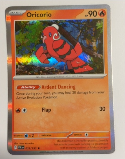 2023 Pokémon Paldea Evolved #33 Oricorio — front