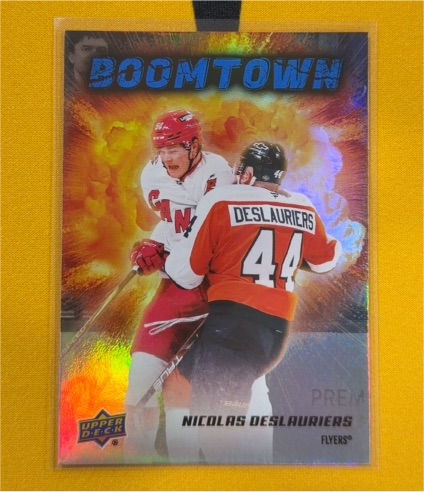 2025-26 Upper Deck #BT-6 Nicolas Deslauriers Boomtown Philadelphia Flyers — front