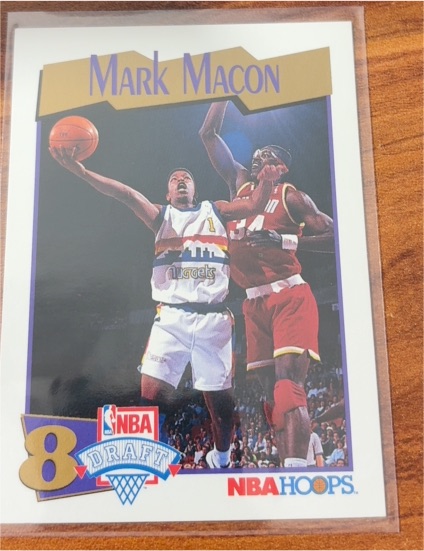 1991-92 NBA Hoops #553 Mark Macon — front