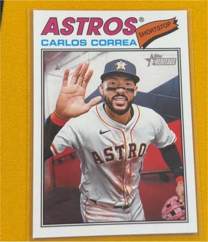 2026 Topps Heritage #154 Carlos Correa — front