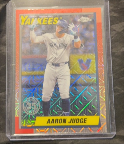 2025 Topps Series 1 - 1990 Topps Chrome Silver Pack #T90C-82 Aaron Judge — front