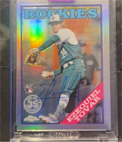 2023 Topps Chrome 88BC-9 Ezequiel Tovar 35th Anniversary Rookie — front