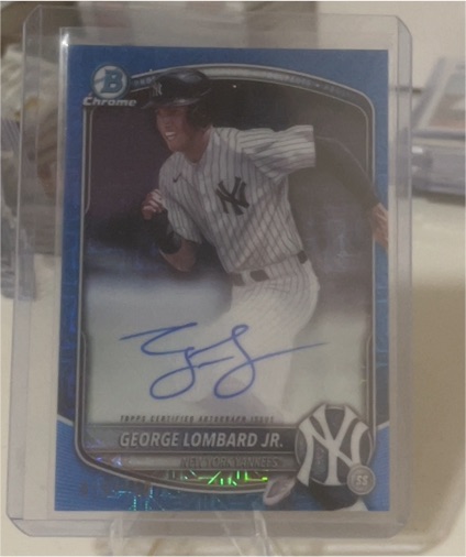 2024 Bowman Chrome Prospect Autographs #CPA-GLO George Lombard Jr. — front