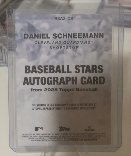 2025 Topps Series 2 #BSA2-DS Daniel Schneemann Baseball Stars Autograph — front