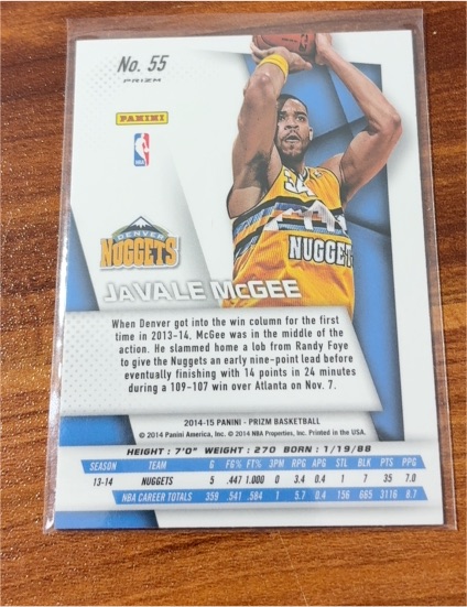 2014-15 Panini Prizm #55 JaVale McGee — front