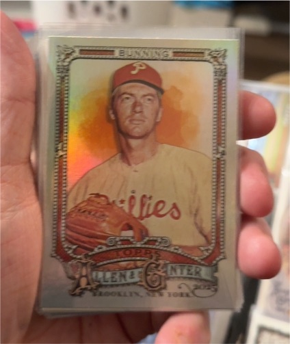 2025 Topps Allen & Ginter #345 Jim Bunning Silver Portrait — front