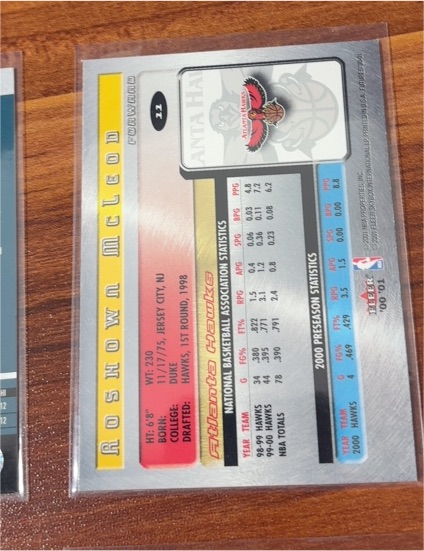 2000 Fleer #11 Roshown McLeod — front