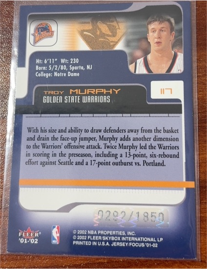 2001-02 Fleer Focus #117 Troy Murphy — front