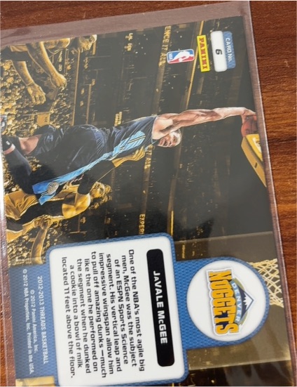 2012-13 Panini Threads High Flyers #6 JaVale McGee — front