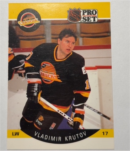 1990-91 Pro Set #296 Vladimir Krutov Vancouver Canucks — front