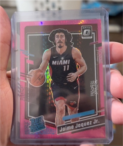 2023-24 Donruss Optic #216 Jaime Jaquez Jr. Pink Hyper Rated Rookie — front