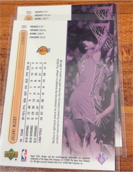 2001 Upper Deck #305 Jelani McCoy — front