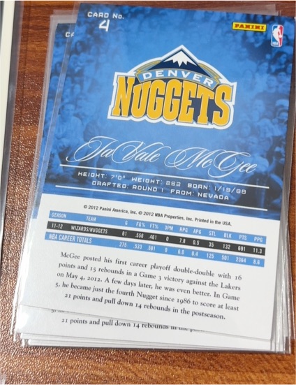 2012 Panini #4 JaVale McGee — front