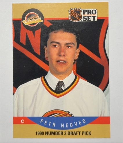 1990-91 Pro Set #402 Petr Nedved Rookie Vancouver Canucks — front